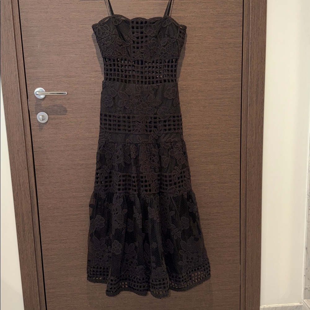 Alexis Black Lace Maxi Dress